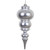 Vickerman N150607DMV - 14 inch Silver Matte Finial Outdoor Christmas Ornament