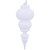 Vickerman N150611DSV 14" White Shiny Finial UV Drilled