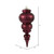 Vickerman N150665DSV 14" Burgundy Shiny Finial UV Drilled