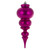  Vickerman N150670DMV 14" Fuchsia Matte Finial UV Drilled 