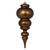 Vickerman N150676DMV - 14 inch Mocha Matte Finial Outdoor Christmas Ornament