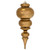 Vickerman N150676DSV - 14 inch Mocha Shiny Finial Outdoor Christmas Ornament
