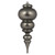 Vickerman N150687DMV - 14 inch Pewter Matte Finial Outdoor Christmas Ornament