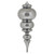 Vickerman N150687DSV - 14 inch Pewter Shiny Finial Outdoor Christmas Ornament