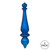 Vickerman N150802DMV 14" Blue Matte Finial Drop UV Dril 2/Bg