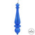 Vickerman N150802DSV - 14 inch Blue Shiny Finial Outdoor Christmas Ornament - 2 Pack