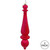 Vickerman N150803DMV 14" Red Matte Finial Drop UV Dril 2/Bg