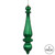 Vickerman N150804DMV - 14 inch Green Matte Finial Outdoor Christmas Ornament - 2 Pack
