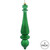 Vickerman N150804DSV - 14 inch Green Shiny Finial Outdoor Christmas Ornament - 2 Pack