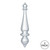Vickerman N150807DMV - 14 inch Silver Matte Finial Outdoor Christmas Ornament - 2 Pack