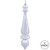Vickerman N150807DSV 14" Silver Shiny Finial Drop UV Dril 2Bg