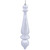  Vickerman N150807DSV 14" Silver Shiny Finial Drop UV Dril 2Bg 