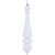 Vickerman N150811DSV - 14 inch White Shiny Finial Outdoor Christmas Ornament - 2 Pack
