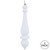 Vickerman N150811DSV 14" White Shiny Finial Drop UV Drill 2Bg