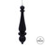 Vickerman N150817DSV - 14 inch Black Shiny Finial Outdoor Christmas Ornament - 2 Pack