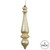 Vickerman N150838DMV - 14 inch Champagne Matte Finial Outdoor Christmas Ornament - 2 Pack