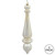 Vickerman N150838DSV - 14 inch Champagne Shiny Finial Outdoor Christmas Ornament - 2 Pack