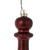  Vickerman N150865DMV 14" Burgundy Matte Finial Drop UV 2/Bag 