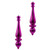 Vickerman N150870DSV - 14 inch Fuchsia Shiny Finial Outdoor Christmas Ornament - 2 Pack