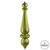 Vickerman N150873DMV - 14 inch Lime Matte Finial Outdoor Christmas Ornament - 2 Pack