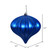 Vickerman N151202DMV - 5.7 inch Blue Matte Onion Outdoor Christmas Ornament - 3 Pack