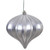 Vickerman N151207DMV - 5.7 inch Silver Matte Onion Outdoor Christmas Ornament - 3 Pack
