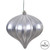 Vickerman N151207DMV - 5.7 inch Silver Matte Onion Outdoor Christmas Ornament - 3 Pack