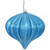 Vickerman N151212DSV - 5.7 inch Turquoise Shiny Onion Outdoor Christmas Ornament - 3 Pack