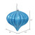 Vickerman N151212DSV - 5.7 inch Turquoise Shiny Onion Outdoor Christmas Ornament - 3 Pack