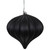 Vickerman N151217DMV - 5.7 inch Black Matte Onion Outdoor Christmas Ornament - 3 Pack