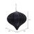 Vickerman N151217DSV - 5.7 inch Black Shiny Onion Outdoor Christmas Ornament - 3 Pack