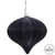 Vickerman N151217DSV - 5.7 inch Black Shiny Onion Outdoor Christmas Ornament - 3 Pack