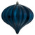 Vickerman N151231DSV - 5.7 inch Midnight Blue Shiny Onion Outdoor Christmas Ornament - 3 Pack