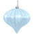 Vickerman N151232DSV - 5.7 inch Baby Blue Shiny Onion Outdoor Christmas Ornament - 3 Pack