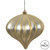 Vickerman N151238DMV - 5.7 inch Champagne Matte Onion Outdoor Christmas Ornament - 3 Pack