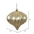 Vickerman N151238DMV - 5.7 inch Champagne Matte Onion Outdoor Christmas Ornament - 3 Pack