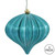 Vickerman N151242DSV - 5.7 inch Teal Shiny Onion Outdoor Christmas Ornament - 3 Pack