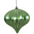 Vickerman N151254DMV - 5.7 inch Celadon Matte Onion Outdoor Christmas Ornament - 3 Pack