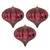 Vickerman N151265DSV - 5.7 inch Burgundy Shiny Onion Outdoor Christmas Ornament - 3 Pack