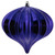 Vickerman N151266DSV - 5.7 inch Purple Shiny Onion Outdoor Christmas Ornament - 3 Pack