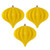 Vickerman N151278DSV - 5.7 inch Yellow Shiny Onion Outdoor Christmas Ornament - 3 Pack