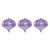 Vickerman N151286DSV - 5.7 inch Lavender Shiny Onion Outdoor Christmas Ornament - 3 Pack