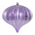 Vickerman N151286DSV - 5.7 inch Lavender Shiny Onion Outdoor Christmas Ornament - 3 Pack