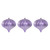 Vickerman N151286DSV - 5.7 inch Lavender Shiny Onion Outdoor Christmas Ornament - 3 Pack