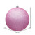Vickerman N590879DG 3" Pink Glitter Ball Drilled 12/Bag