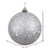  Vickerman N591007DQ 4" Silver Sequin Ball Drilled 6/Bag 