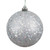  Vickerman N591007DQ 4" Silver Sequin Ball Drilled 6/Bag 