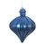 Vickerman N175802D 6" Blue Matte Onion Drop 4/Bg