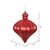 Vickerman N175803D 6" Red Matte Onion Drop 4/Bg
