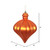 Vickerman N175818D 6" Burnish Orange Matte Onion Drop 4/Bg